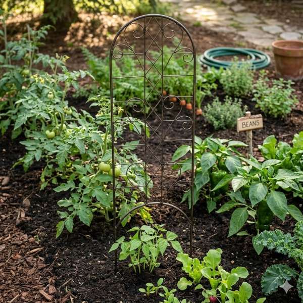 Wunderschönes Gerades Rankgitter Soria ca.113 cm hoch aus Metall